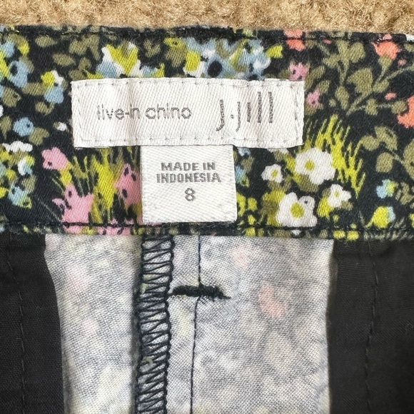 J. Jill Cotton Floral Live-In Chino Pants Size 8 - Picture 2 of 8